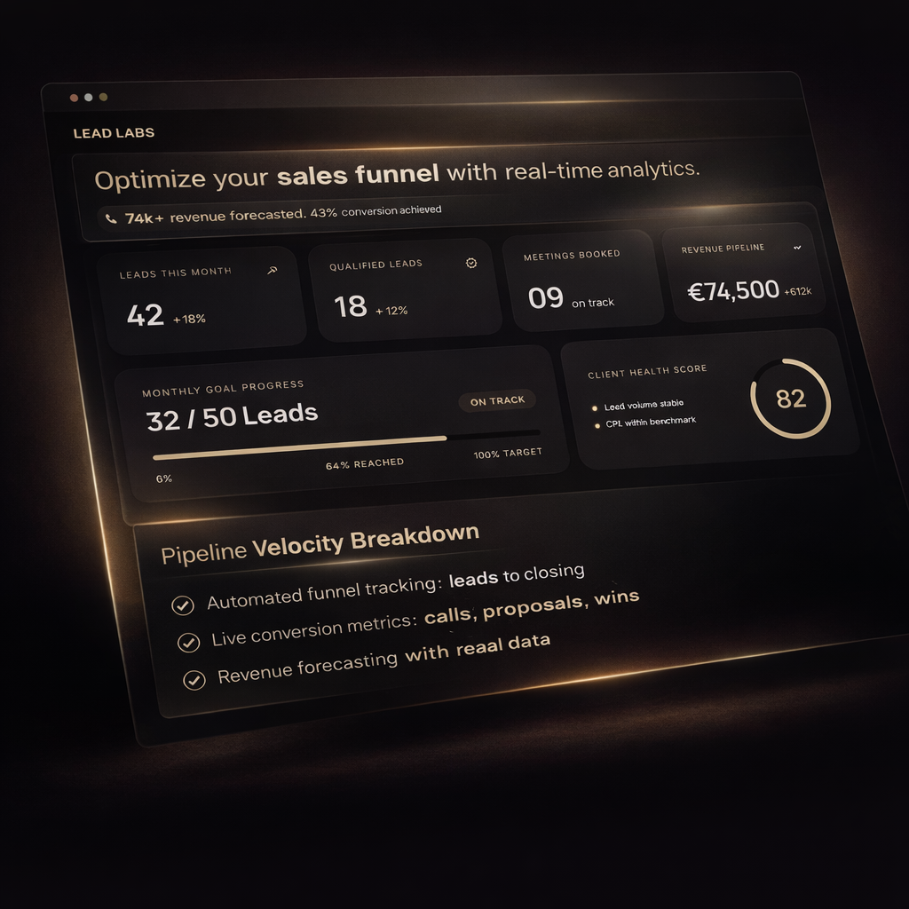 Custom analytics dashboard – automated reporting and tracking