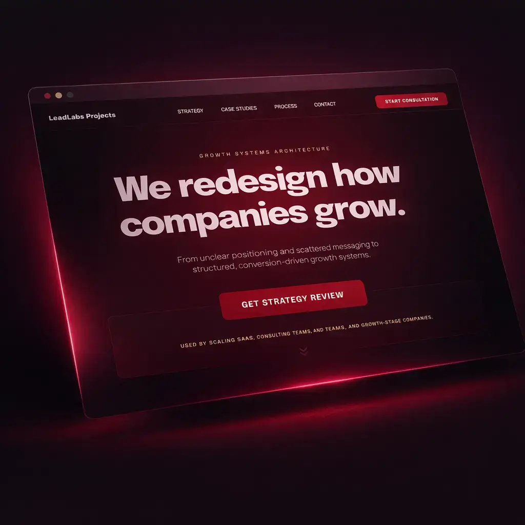 Homepage redesign for lead generation – conversion-focused layout